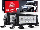 Nilight Led Bar 7.6" 2PCS 60W Flood Spot Combo Beam 7200LM Offroad. Fixed Price $104.00.