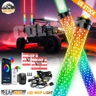 2FT Laser Rgb Led Fat Whiplight Antenna Flag Pole For Utv Atv Polaris Rzr Can Am. Fixed Price $211.11.