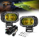 Auxbeam 4" Led Work Light Bar 4WD Offroad Flood Pods For Jeep Cherokee Xj. Fixed Price $89.99.