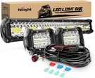 Nilight 20INCH 420W Triple Row LIGHTS+2PCS 4INCH Lights+wiring Harness. Fixed Price $95.97.