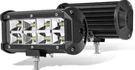 Yitamotor Led Light Bar 7 Inch 96W Work Fog Dual Row Jeep 6000K Lumens. Fixed Price $19.99.