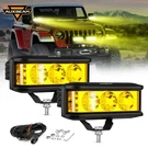 Auxbeam 5 Inch 68W Amber Side Shooter Spot Led Pod Lights Fog Bar. Fixed Price $79.99.