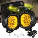 Auxbeam 4" 90W Amber Led Work Light Bar 4WD Offroad Flood Pods Fog Driving Lamps. Fixed Price $84.99.