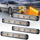 4 Pack Amber Led Strobe Light Front Bumper Hood Indicator Dc 12V Universal #a. Fixed Price $68.00.