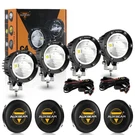 Auxbeam Round Led Work Light Spot Pods Driving Truck Off Road Fog Lamps W/covers. Fixed Price $189.99.