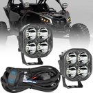 For Can-am Maverick X3 3" Led Cube Work Light Bar Spot Pods + Rock Switch Wiring. Fixed Price $43.70.