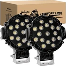 Nilight 15023FB-B Led Bar 2PCS 7" 5100LM Black Round 51W,. Fixed Price $72.51.