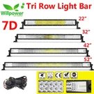 52" Willpower Tri Row 7D Led Light Bar Flood Spot W/wiring Harness Cable Kit. Fixed Price $59.95.