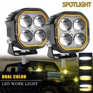 2X 2INCH 80W Led Cube Pods Amber Off Road Driving Lights Spot Work Bar Fog. Fixed Price $31.42.