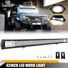 Straight Led Light Bar 42 Inch 600W Spot Flood Combo Triple Row Off Road. Fixed Price $79.98.