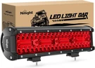 Nilight Led Bar 12 Inch 240W Red Pod Lights Triple Row Spot Flood Combo. Fixed Price $33.99.