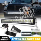 For Dodge Ram 2500/3500 10-19 Curved 42'' Led Light Bar Bumper Combo Brackets. Fixed Price $138.59.