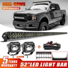 52" Roof Led Light BAR+2X3'' Pods Kit 2015-2023 Ford F150 F250 F350 F450. Fixed Price $130.89.
