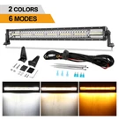 Auxbeam 30" Led Work Light Bar White & Amber Strobe Flash Lamp + Wiring Harness. Fixed Price $123.99.