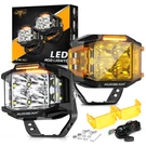 Auxbeam 4" 92W 8960LM Combo Side Shooter Led Square Pod Lights Amber Drl. Fixed Price $169.99.