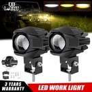 2X Led Work Spot Pods Offroad Driving Auxiliary Fog Lights Amber White 3 Modes. Fixed Price $48.99.
