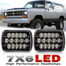2X 100W 5X7 7X6'' Led Headlights For Dodge Ramcharger Pickup Van W250 D350. Fixed Price $24.99.
