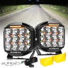 Auxbeam 7" Inch 228W Round Side Shooter Led Driving Pod Lights Drl Amber Covers. Fixed Price $212.49.