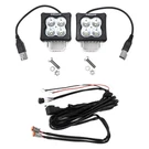 Zroadz G2 Series 3" 2X20W Square Flood Beam Led Lights, Wiring Harness. Fixed Price $185.79.