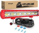 Nilight Led Bar 20INCH Triple Row Combo Lights With Wiring Harness Kit. Fixed Price $64.99.
