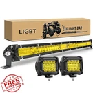 Ligbt 21" Amber Led Bar 2X 4" Pods Fog Driving Lights. Fixed Price $44.99.