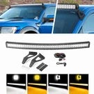 Roof 52'' Amber White Strobe Led Light Bar+brackets+wire Ford F150 2004-2018. Fixed Price $169.96.