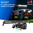 42INCH 240W Curved Led Light Bar Flood Spot Combo Off Road Truck 4WD For Jeep 44. Fixed Price $102.95.