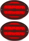 Partsam 2PCS 8.5" Oval Tail Lights 40LED Red For Trailer Rv Black. Fixed Price $61.99.