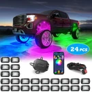 Mictuning Rgb/rgb+ic Led Rock Lights, 8-20 Pods Underbody Car Truck Accent Neon. Fixed Price $102.07.