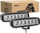 Nilight Led Bar 2PCS 18W 6INCH Flood Pods Offroad Fog Waterproof. Fixed Price $19.99.