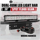 23'' Bull Bar Bumper License Plate Bracket Holder& 20 Inch Led Light Wire Kit. Fixed Price $53.19.