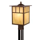 Vaxcel Mission 1 Light Outdoor Post, Bronze/honey Opal Glass - OP37295BBZ. Fixed Price $166.99.