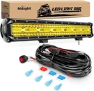 Nilight Inch 420W Led Bar Yellow Triple Row Flood Spot Combo Lights. Fixed Price $69.99.