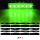 20PCS Green Marker 6LED Side Clearance Lights For Jeep Truck Trailer Rv. Fixed Price $21.84.
