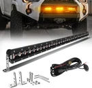 32 Front Led Light Bar Single Row Strobe Flashing Off Road White Amber. Fixed Price $94.65.