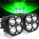 Green Led Pods Light Bar, 3 Inch 40W Square 12V 24V Waterproof Boat Hunting F.... Fixed Price $83.59.