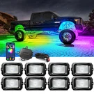 Mictuning C2 Max 8 Pods Rgb+ic Led Rock Light Offroad Underglow Neon Chasing Kit. Fixed Price $107.91.