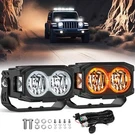 2PCS Inch Led Pod Lights Flood Beam Rgb Drl For Offroad Trucks 4X4 Suv Atv Sxs. Fixed Price $124.09.