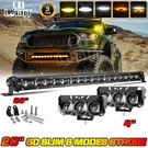 Colight 20"+3"INCH Led Work Bar 6 Modes Amber White Strobe Jeep Ford. Fixed Price $78.99.