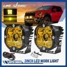 Uni-shine 3" Led Work Light Bar Fog Pods Yellow Ford F-150 F-250 F-350. Fixed Price $96.01.