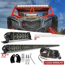 Dual Row 52" Led Light Bar + 8" Wire Fit Can-am Maverick X3 Max 4X4 Turbo. Fixed Price $120.57.