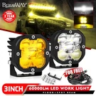 Colight Hood 3"LED Work Bar Cube Pods Driving Fog Ditch Lights Amber/white. Fixed Price $92.96.