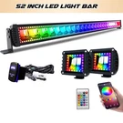 52 Inch Rgb 300W Led Light Bar Spot Flood Offroad Fit For Chevy Jeep Truck. Fixed Price $259.99.