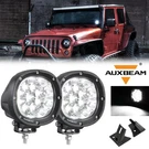 Auxbeam 4" Inch Led Work Light Pods +a-pillar Mount Bracket For Jeep Wrangler Jk. Fixed Price $101.99.
