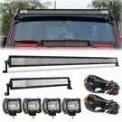52INCH Led Light Bar Combo +22" +4" Cube Pods Offroad Suv Jeep Ford 50/20". Fixed Price $127.83.