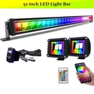 52 Inch Rgb 300W Led Light Bar Spot Flood Offroad Fit For Chevy Jeep Truck. Fixed Price $259.99.