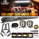 For Jeep Wrangler Jl Gladiator Jt 18+ Roof 52" Led Light Bar+pillar 2'' Pods Kit. Fixed Price $235.89.