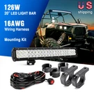 Nilight 20" 126W Led Bar, Mounting Bracket Tube Clamp,wiring Harness. Fixed Price $59.99.