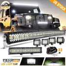 Tri-row Curved 52''+STRAIGHT 20" Led Light BAR+4" Pods Vehicle Modification Kits. Fixed Price $232.99.