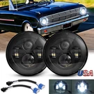Pair 105W 7" Inch Led Round Headlight Projector Hi/lo Ford Falcon Mustang Ii. Fixed Price $53.99.